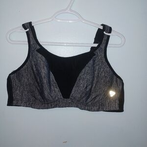 Active Zone Sports Bra Gray Black Supportive Adjustable – Size 44D